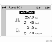 Opel Antara. Bordcomputer