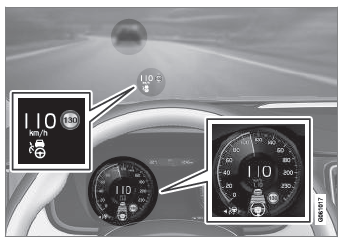 Volvo XC60. Displayanzeige zu Pilot Assist