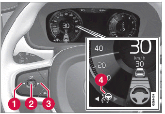 Volvo XC60. Pilot Assist auswählen und aktivieren