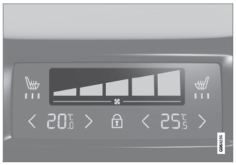 Volvo XC60. Gebläsestärke an den Rücksitzen einstellen