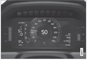 Volvo XC60. Fahrerdisplay