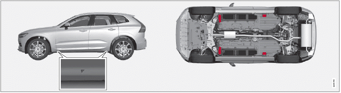 Volvo XC60. Fahrzeug anheben