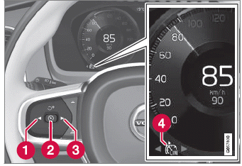 Volvo XC60. Geschwindigkeitsbegrenzung deaktivieren