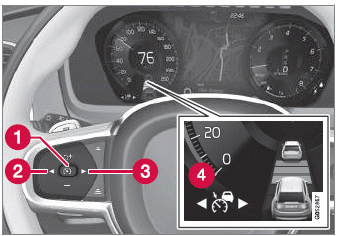 Volvo XC60. Adaptive Geschwindigkeitsregelung deaktivieren