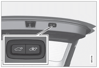 Volvo XC60. Schließen und Verriegeln der Heckklappe durch Tastendruck