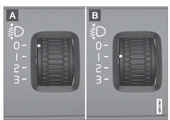 Volvo XC60. Leuchtweite der Scheinwerfer einstellen