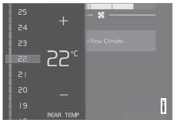 Volvo XC60. Temperatur an den Rücksitzen regeln