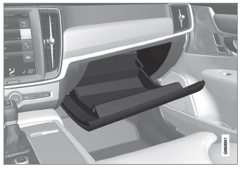 Volvo XC60. Verwendung des Handschuhfachs