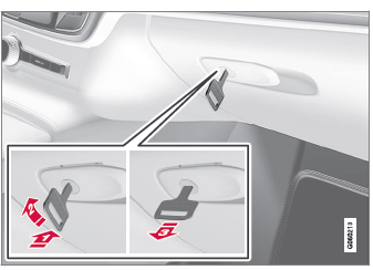 Volvo XC60. Verwendung des Handschuhfachs