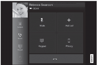 Volvo XC60. Telefongespräche handhaben 
