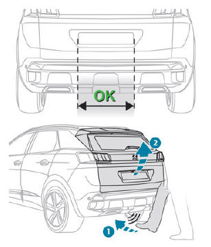 Peugeot 5008. Komfort-Kofferraumöffnung