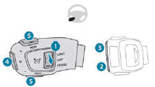 Peugeot 5008. Bedienelement am Lenkrad