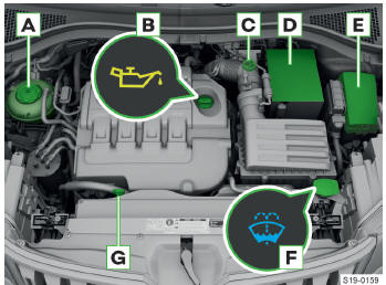 Skoda Kodiaq. Motorraum