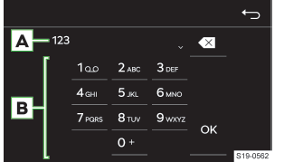 Skoda Kodiaq. Numerische Tastatur