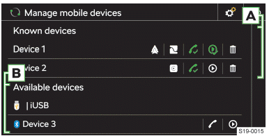 Skoda Kodiaq. Verwaltung mobiler Geräte anzeigen